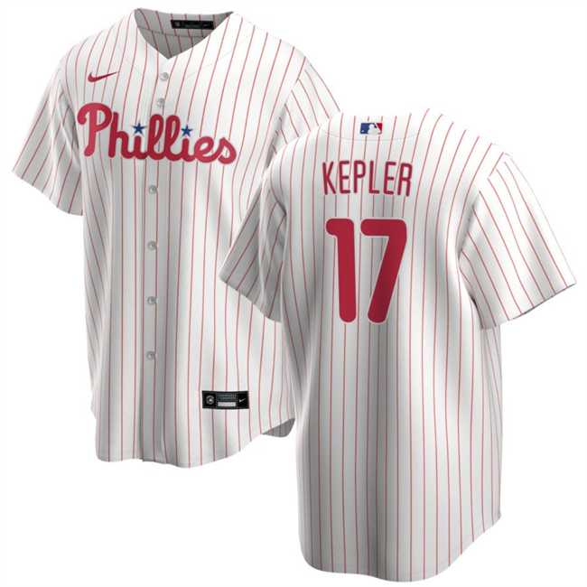 Men%27s Philadelphia Phillies #17 Max Kepler White 2024 Cool Base Stitched Jersey Dzhi